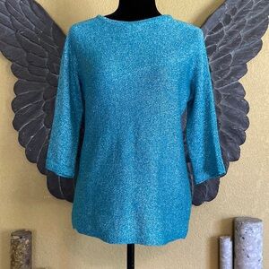 Cleo Metallic Knit Long-sleeve